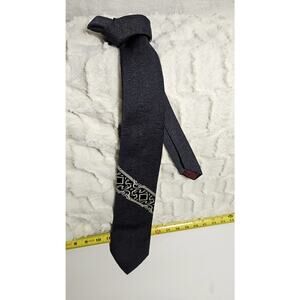 Vintage 1980s/90s "Bold Look" Revival Jacquard Panel Tie